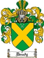 Doudy coat of arms family crest download