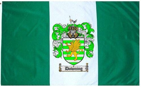 Downing family crest coat of arms flag