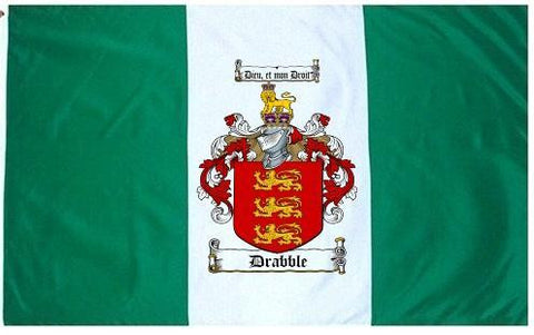 Drabble family crest coat of arms flag