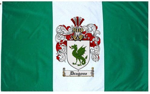 Dragone family crest coat of arms flag