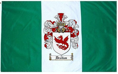 Draikes family crest coat of arms flag