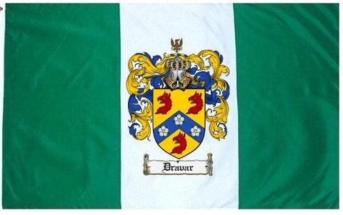 Dravar family crest coat of arms flag