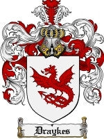 Draykes coat of arms family crest download