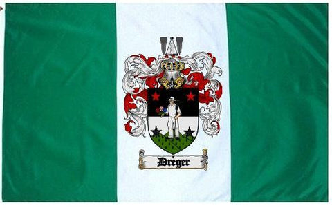 Dreger family crest coat of arms flag