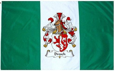 Dresch family crest coat of arms flag