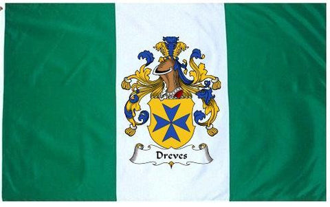 Dreves family crest coat of arms flag