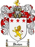 Drown coat of arms family crest download