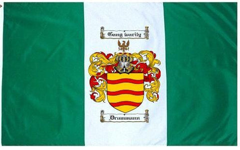Drummann family crest coat of arms flag