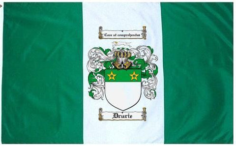 Drurie family crest coat of arms flag