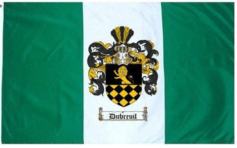 Dubreuil family crest coat of arms flag