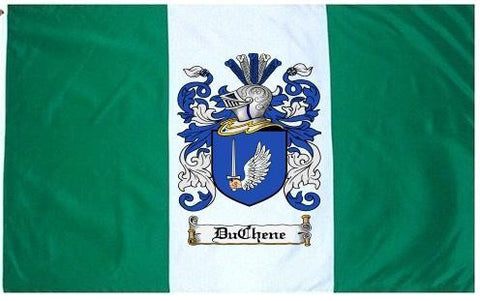 Duchene family crest coat of arms flag
