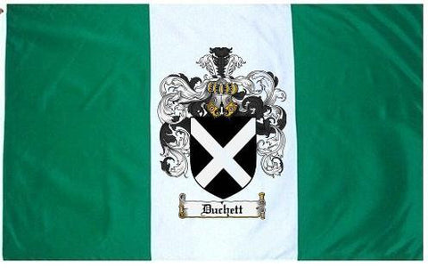 Duchett family crest coat of arms flag