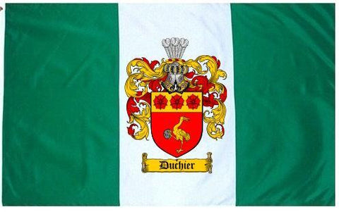 Duchier family crest coat of arms flag