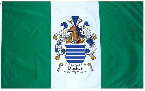 Ducker family crest coat of arms flag