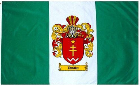 Dudka family crest coat of arms flag