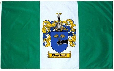 Duerfeldt family crest coat of arms flag