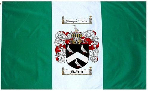 Duffill family crest coat of arms flag