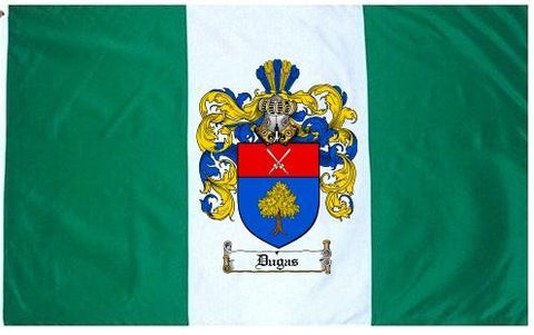 Dugas family crest coat of arms flag