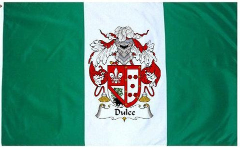 Dulce family crest coat of arms flag