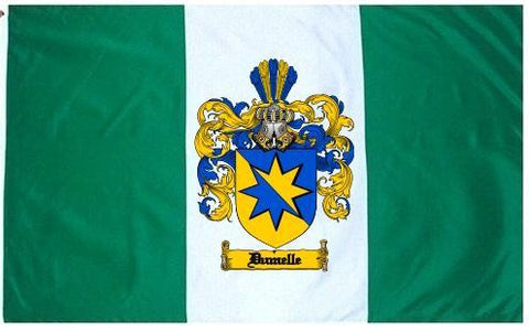 Dumelle family crest coat of arms flag