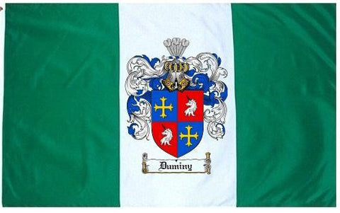 Duminy family crest coat of arms flag
