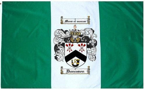 Duncason family crest coat of arms flag
