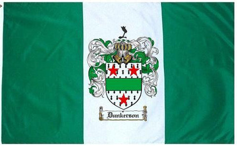 Dunkerson family crest coat of arms flag