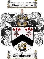Dunkeson coat of arms family crest download