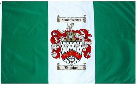 Dunkin family crest coat of arms flag