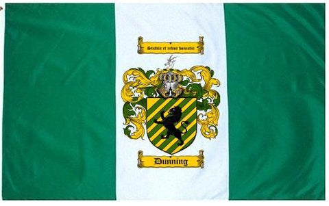 Dunning family crest coat of arms flag