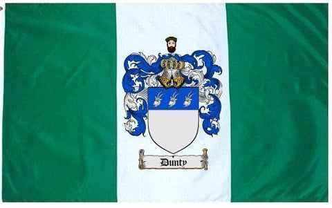 Dunty family crest coat of arms flag