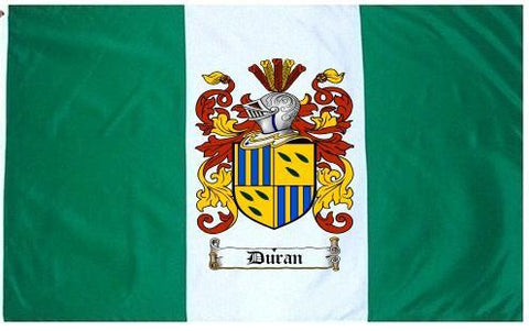 Duran family crest coat of arms flag