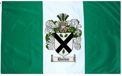 Durkin family crest coat of arms flag