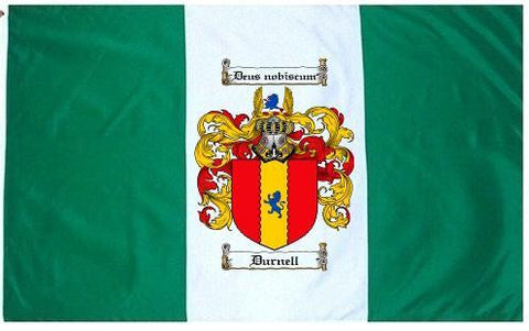 Durnell family crest coat of arms flag