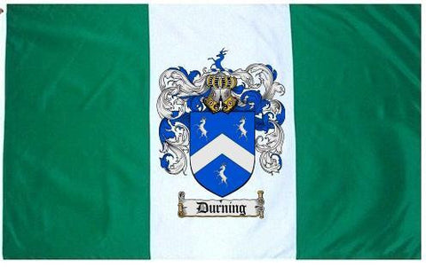 Durning family crest coat of arms flag