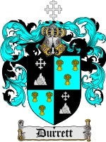 Durrett coat of arms family crest download