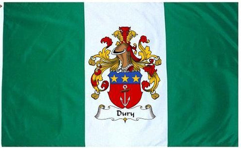 Dury family crest coat of arms flag