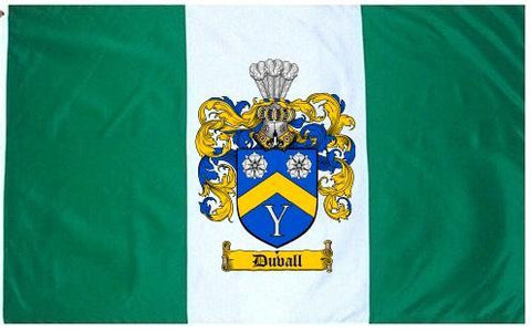 Duvall family crest coat of arms flag