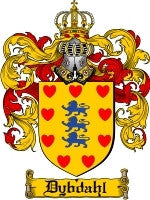 Dybdahl coat of arms family crest download