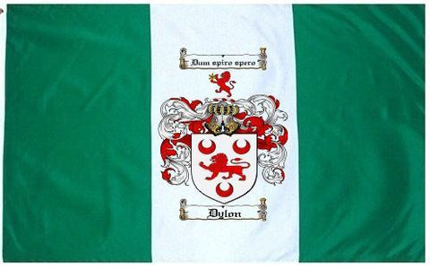 Dylon family crest coat of arms flag