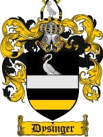 Dysinger coat of arms family crest download
