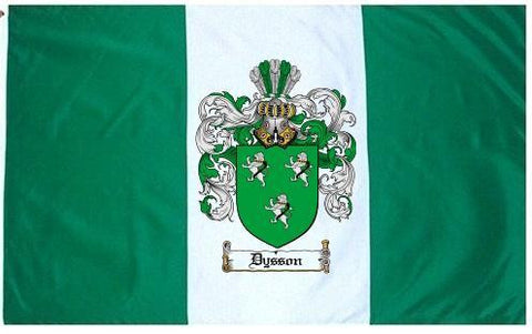Dysson family crest coat of arms flag