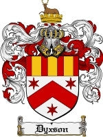 Dyxson coat of arms family crest download