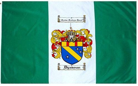Dyxsoun family crest coat of arms flag