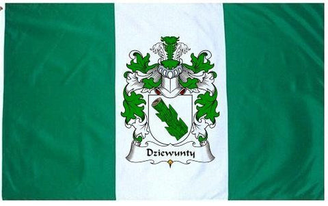 Dziewunty family crest coat of arms flag
