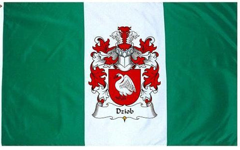 Dziob family crest coat of arms flag