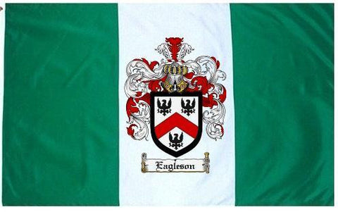 Eagleson family crest coat of arms flag