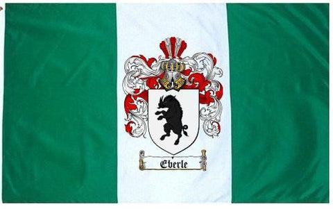 Eberle family crest coat of arms flag