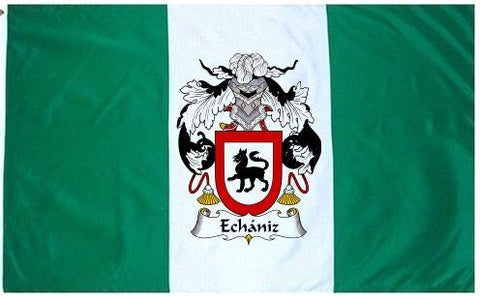 Echaniz family crest coat of arms flag