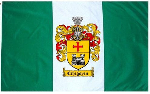Echegoyen family crest coat of arms flag